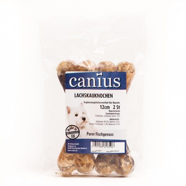 Canius Lachskausnack in Knochenform 12cm 2er