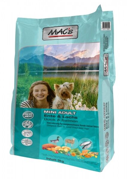 MACs Dog Mini Adult Ente, Lamm & Lachs - 3 kg Beutel