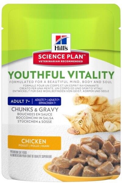 Hills Science Plan Katze Senior Vital Huhn - 85g Frischebeutel