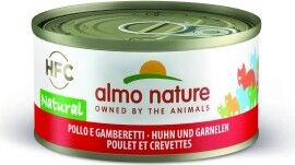 Almo Nature Katze Natural - Huhn & Garnelen - 70g Dose