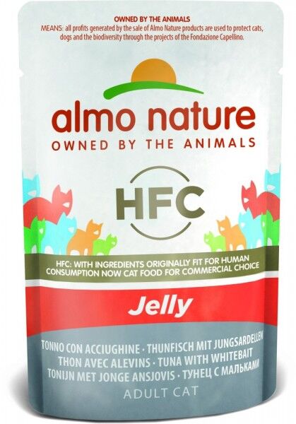 Almo Nature Cat Thunfisch & Jungsardinen in Jelly 55g Frischebeutel