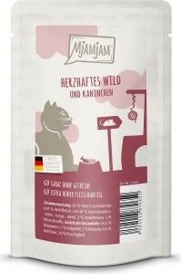 MjAMjAM Katze Quetschie - herzhaftes Wild & Kaninchen mit fruchtigen Heidelbeere