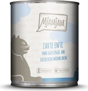 MjAMjAM Katze - zarte Ente & Geflügel an leckeren Möhrchen 800g