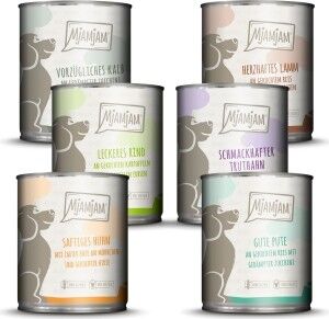 MjAMjAM - Hund Mixpaket II mit 1*Huhn & Ente, 1*Rind, 1*P