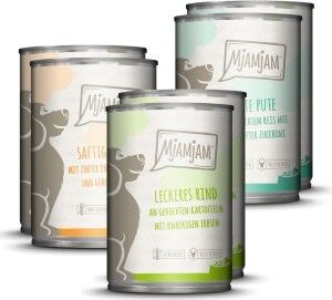 MjAMjAM - Hund Mixpaket I 2*Huhn & Ente, 2*Rind, 2*Pute 4